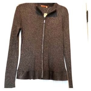 Pewter/ Metallic dressy cardigan